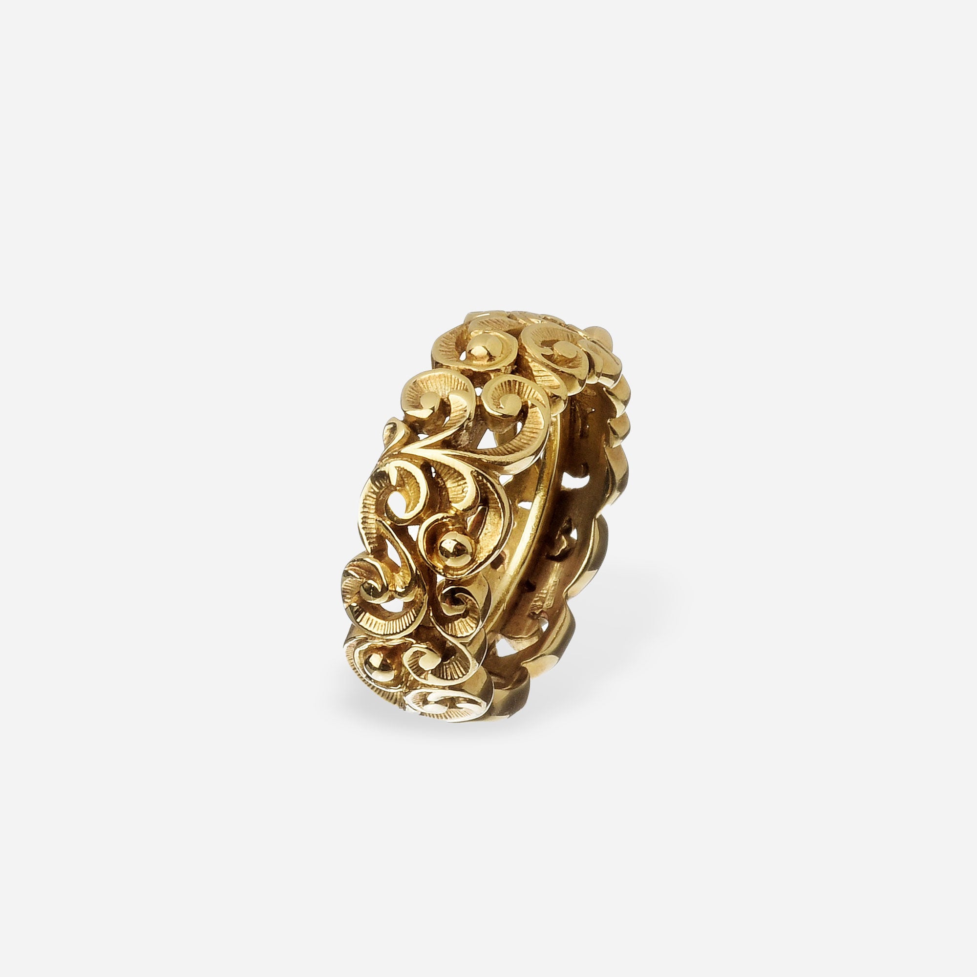 Anello grande da donna dimensione 54 placcato oro 3 micron x1 - Perles & Co