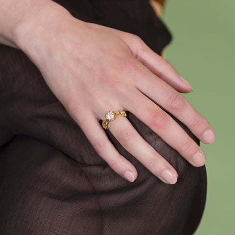 ANELLO SOLITARIO INTIMATE DORATO