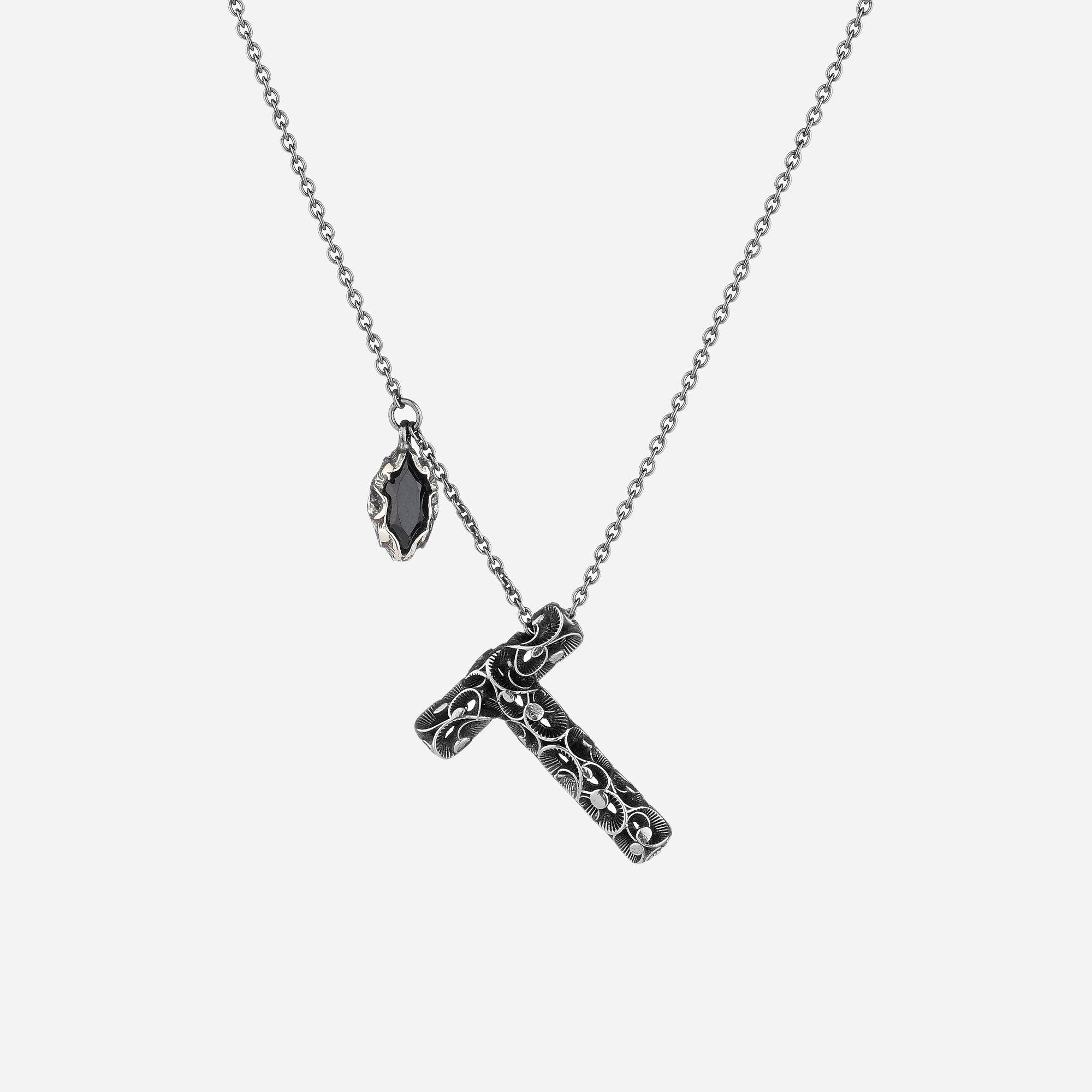 Mono Orecchino Iniziale Lettera T in Oro Bianco e Diamanti Mono Orecchino Iniziale Lettera T in Oro Bianco e Diamanti