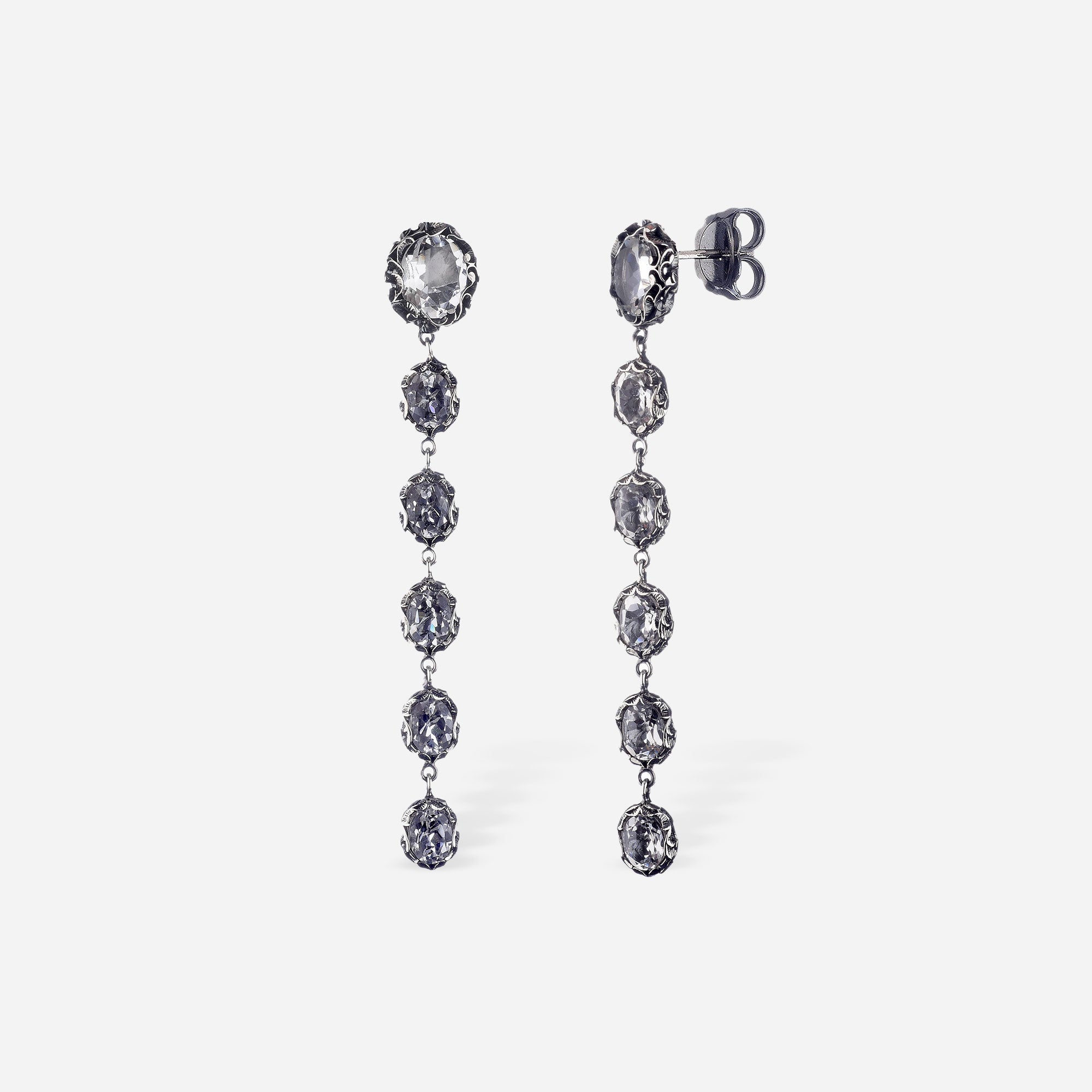Orecchini Cascade A Cerchio – Oro E Argento Bicolore – Acciaio Inox, Impermeabili – Purelei