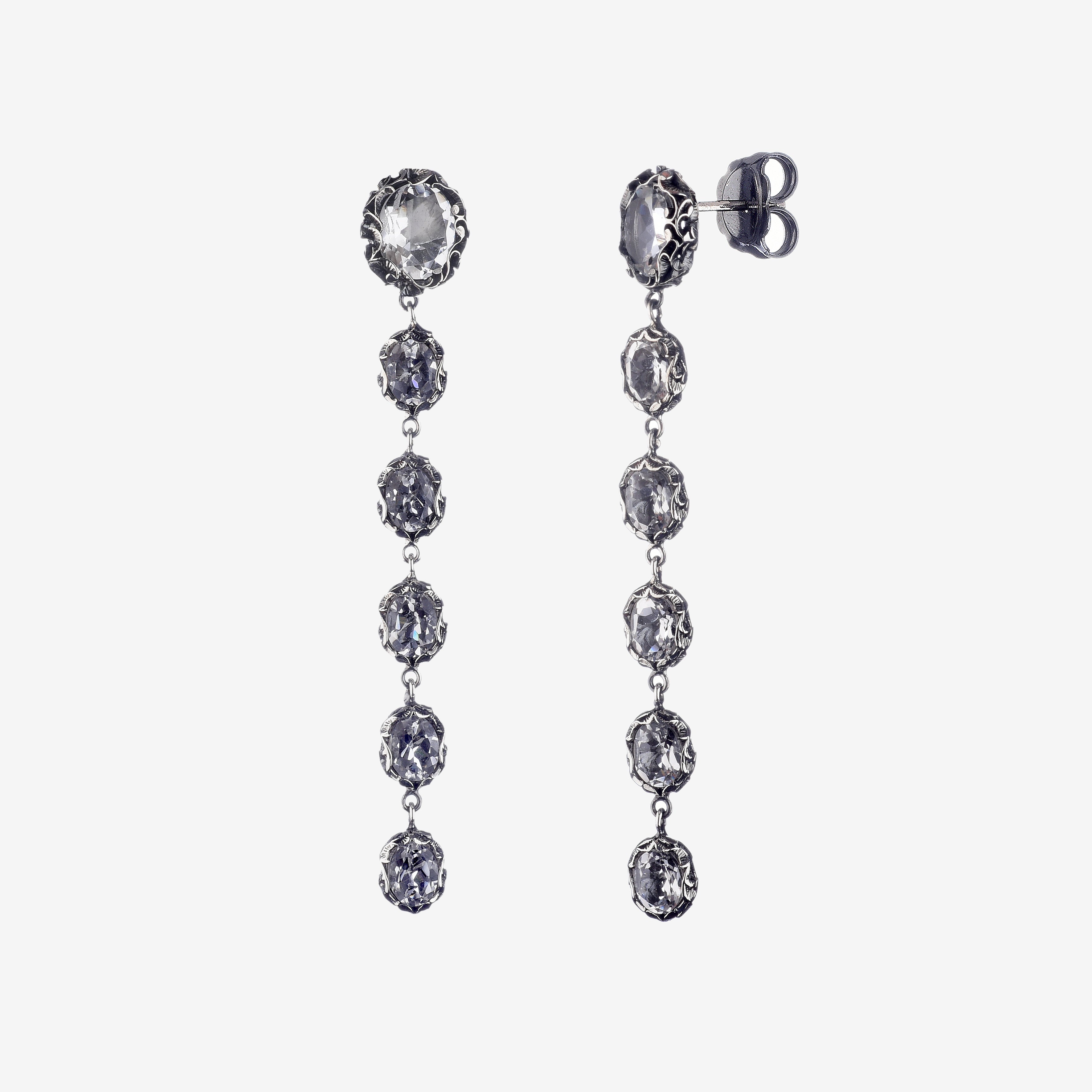 Orecchini Tobestu A Perno In Zirconia Cubica Taglio Ovale - Cristallo Donne YA5123