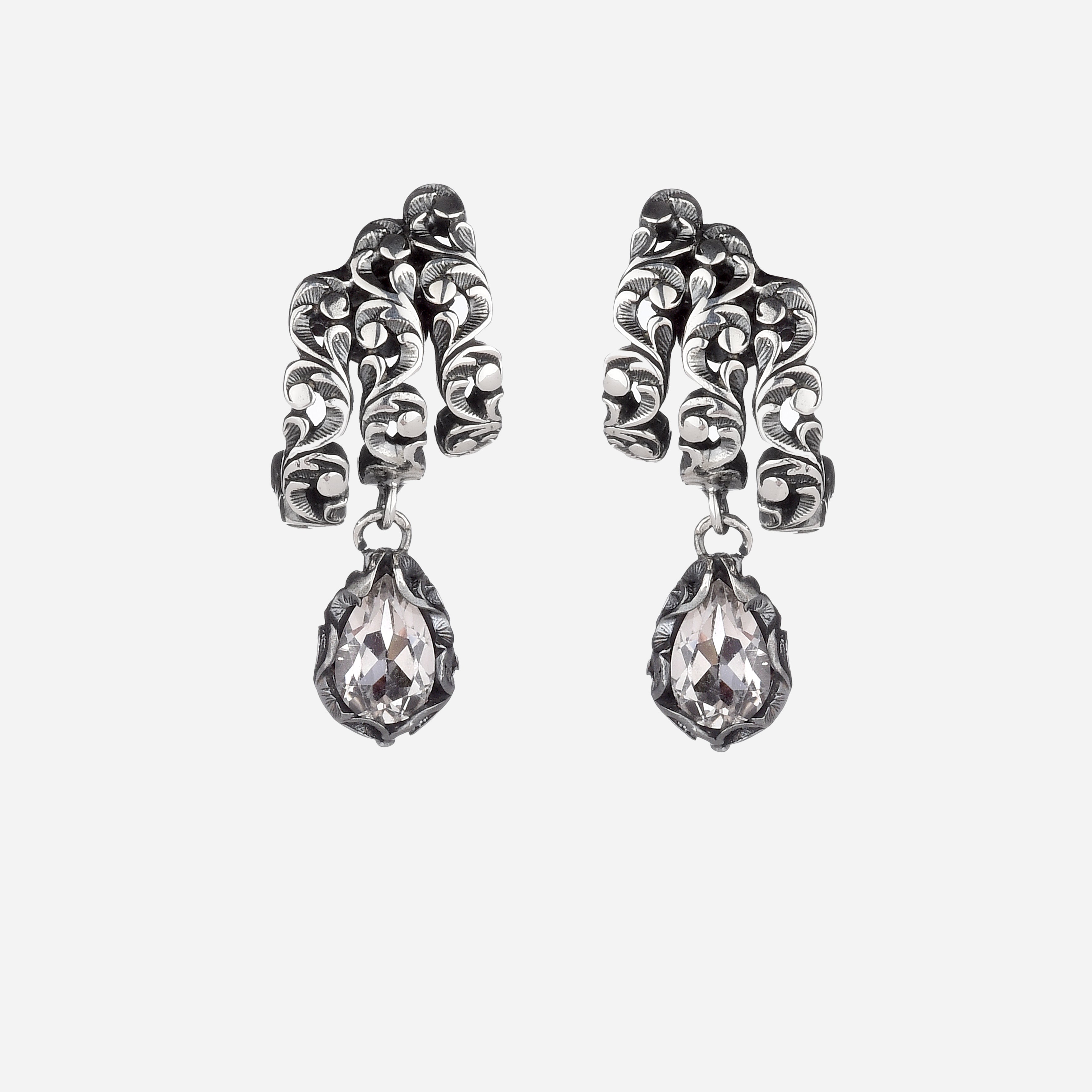Orecchini Pendenti In Argento 925 CHANCHAL Con Pietra Preziosa A Goccia – Eternamente Eleganti, Made A Mano, Chiusura A Gancio Sicura