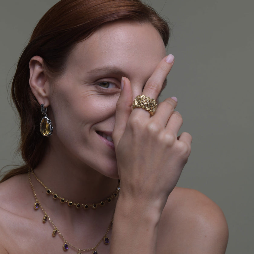 ANELLO A FASCIA LARGE PLACCATO ORO