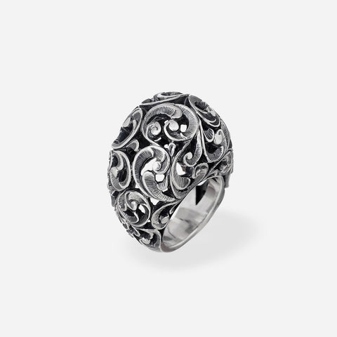 ANELLO CABOCHON IN ARGENTO