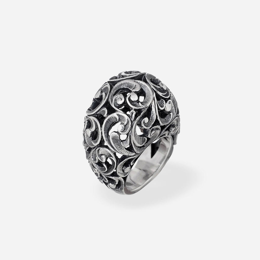 ANELLO CABOCHON IN ARGENTO