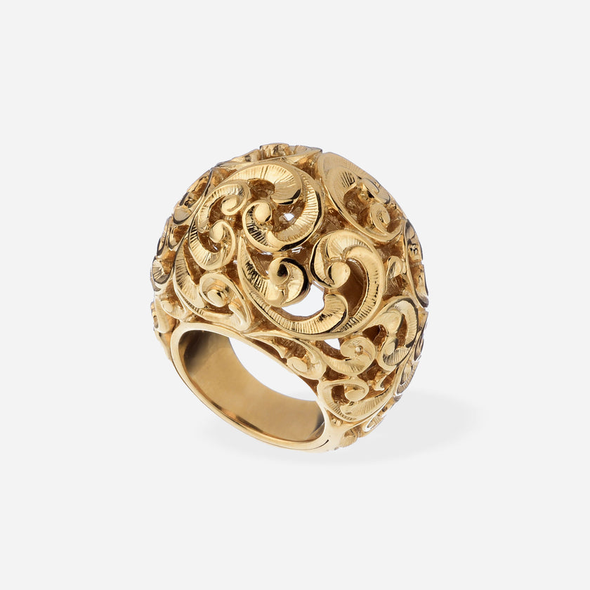 ANELLO CABOCHON PLACCATO ORO