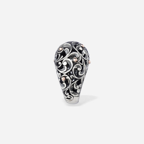 ANELLO CABOCHON ORO E DIAMANTI