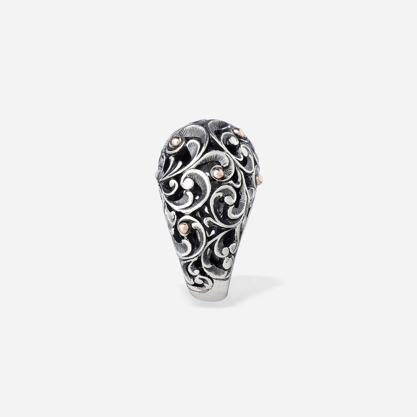 ANELLO CABOCHON ORO E DIAMANTI