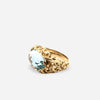 ANELLO CABOCHON TOPAZIO AZZURRO