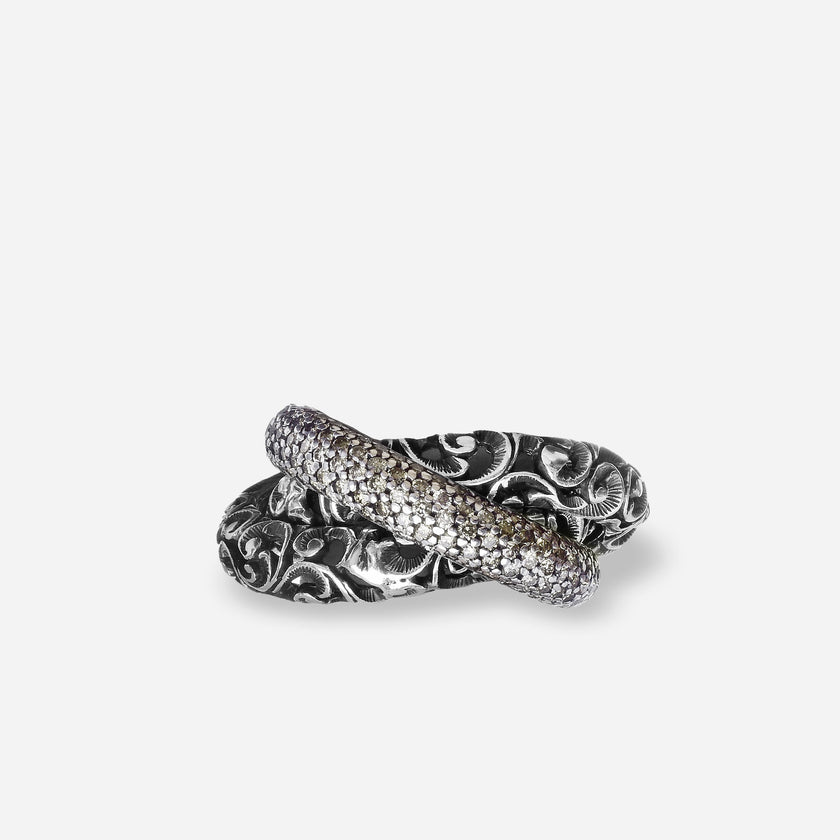 FEDI INTRECCIATE CON DIAMANTI