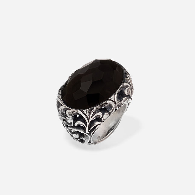 ANELLO CABOCHON SFACCETTATO