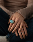 ANELLO CABOCHON SFACCETTATO