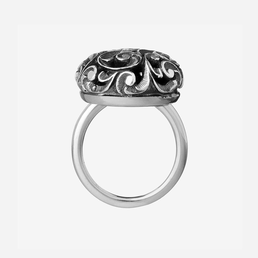 ANELLO A BOTTONE IN ARGENTO