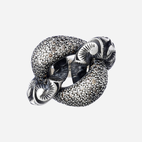 ANELLO GROUMETTE PAVÉ DIAMANTI