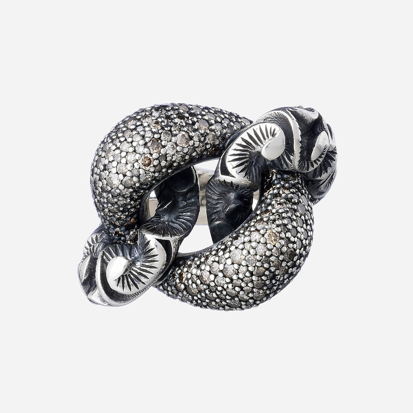 ANELLO GROUMETTE PAVÉ DIAMANTI