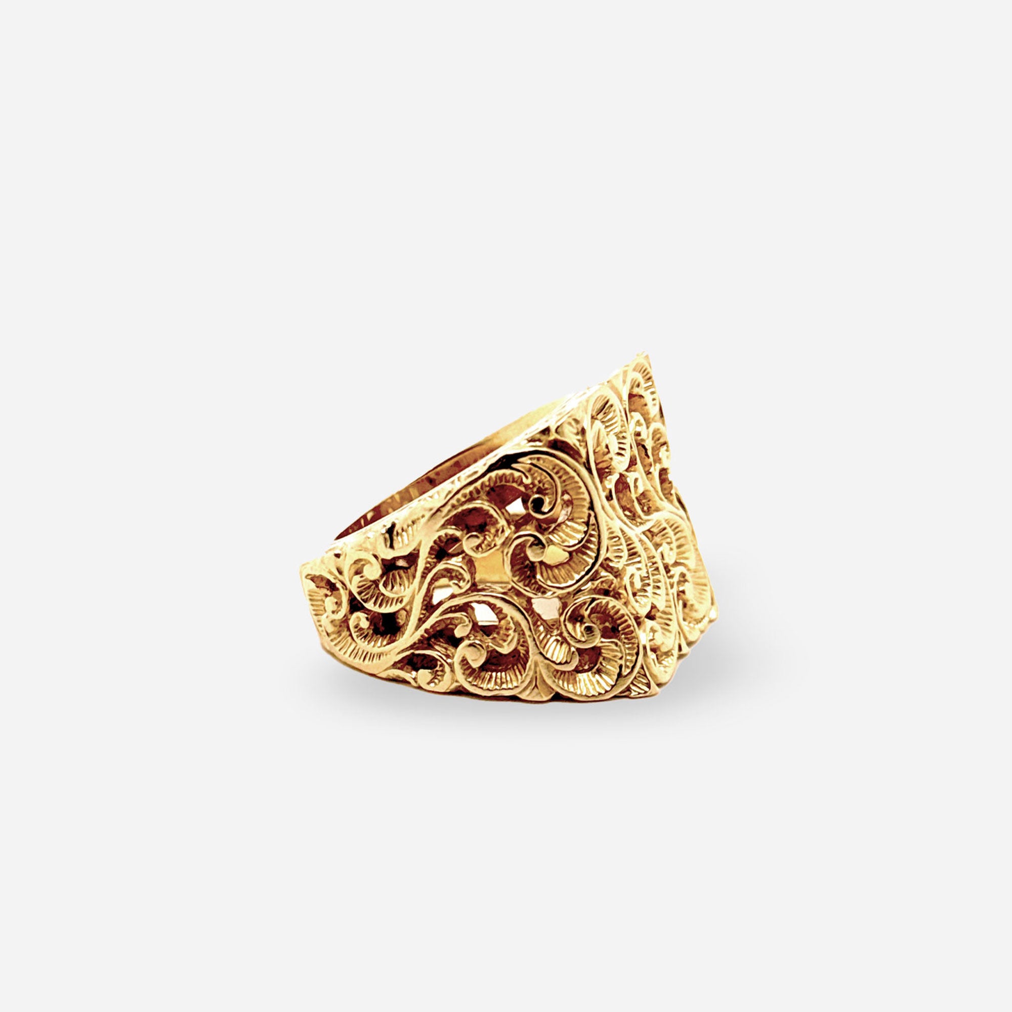 ANELLO CHEVALIER SQUADRATO DORATO