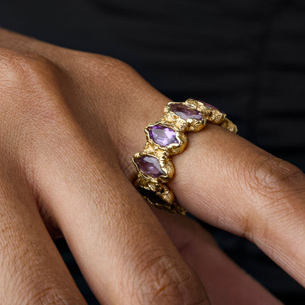 ANELLO ETERNITY NAVETTE DORATO