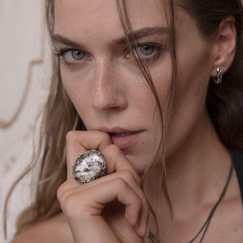 ANELLO MOONLIGHT CABOCHON DIAMONDS