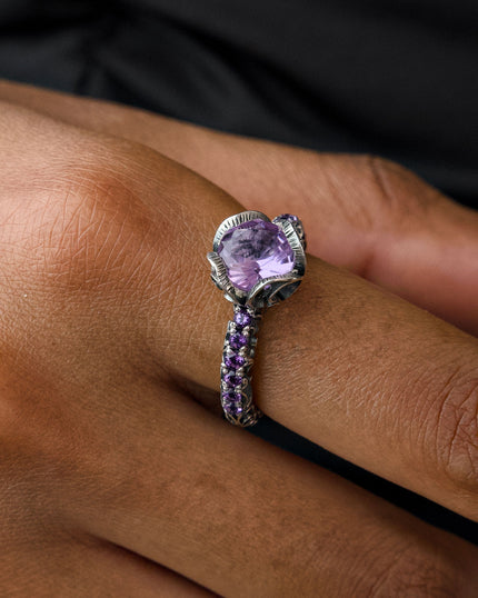 ANELLO SOLITARIO PAVÉ