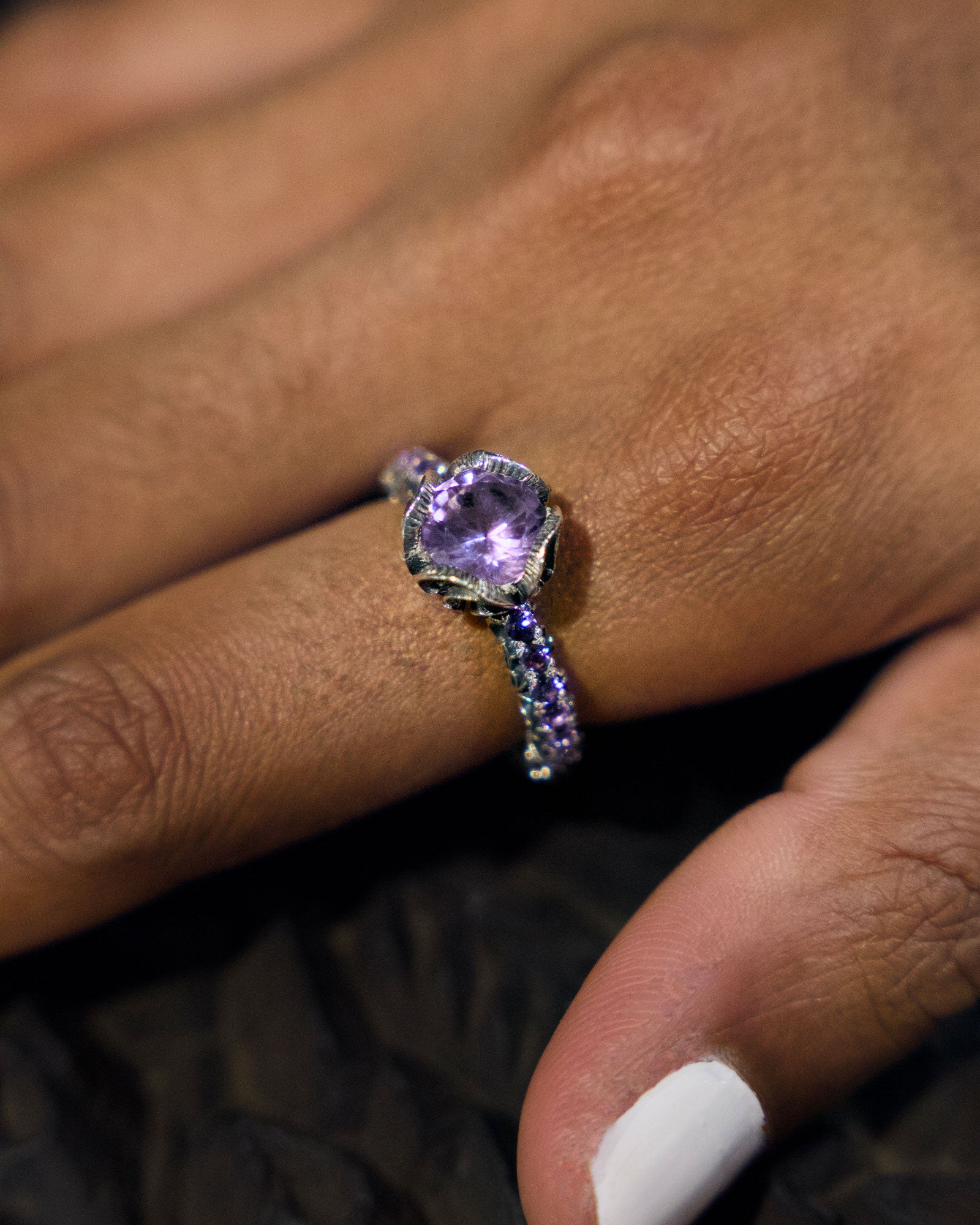 ANELLO SOLITARIO PAVÉ