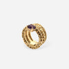 ANELLO SPIRALE DORATO AMETISTA