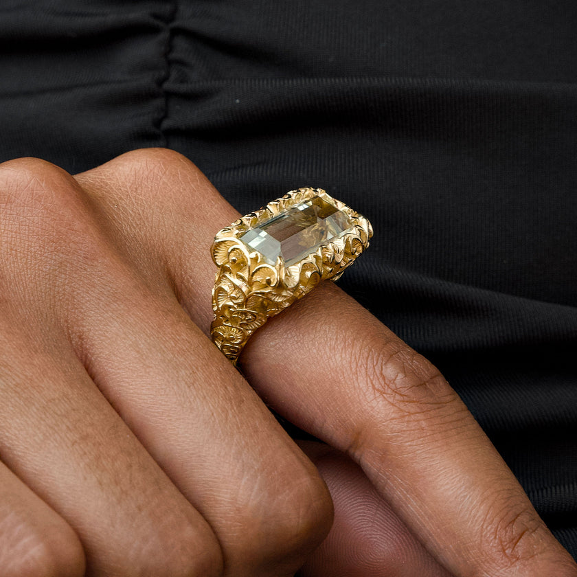 ANELLO BAGUETTE DORATO