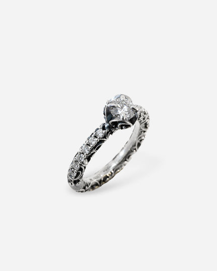 ANELLO SOLITARIO PAVÉ DIAMONDS