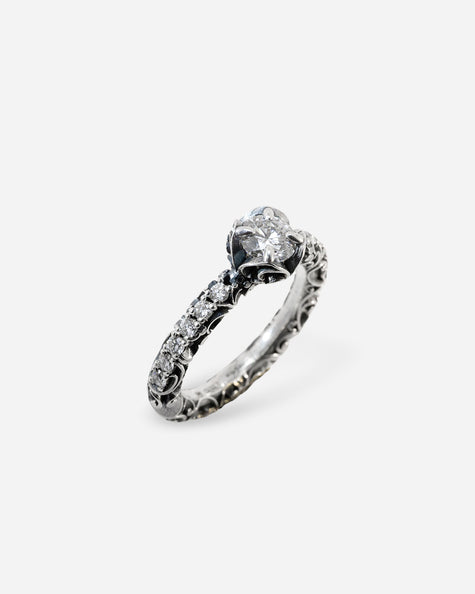 ANELLO SOLITARIO PAVÉ DIAMONDS
