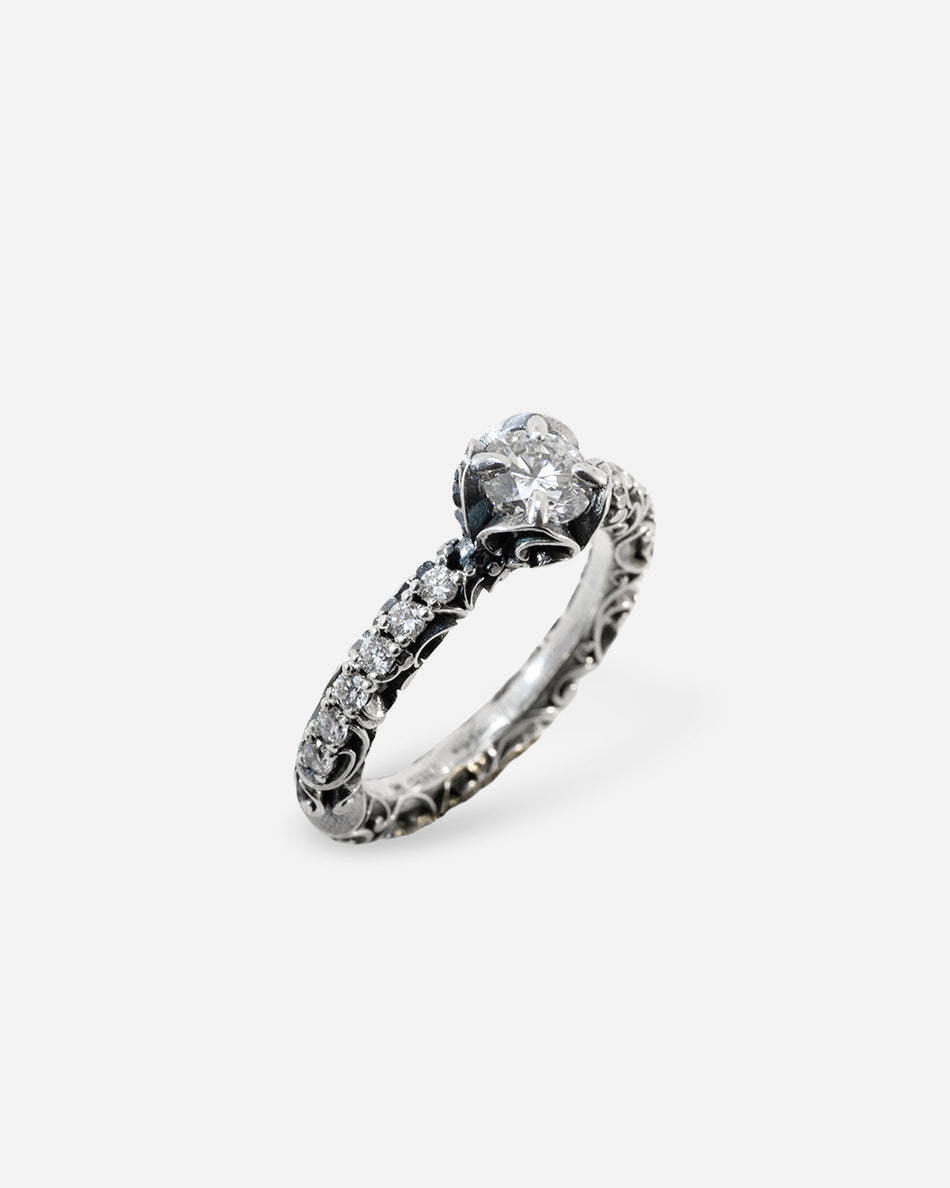 ANELLO SOLITARIO PAVÉ DIAMONDS