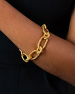 BRACCIALE GROUMETTE OVALI DORATO