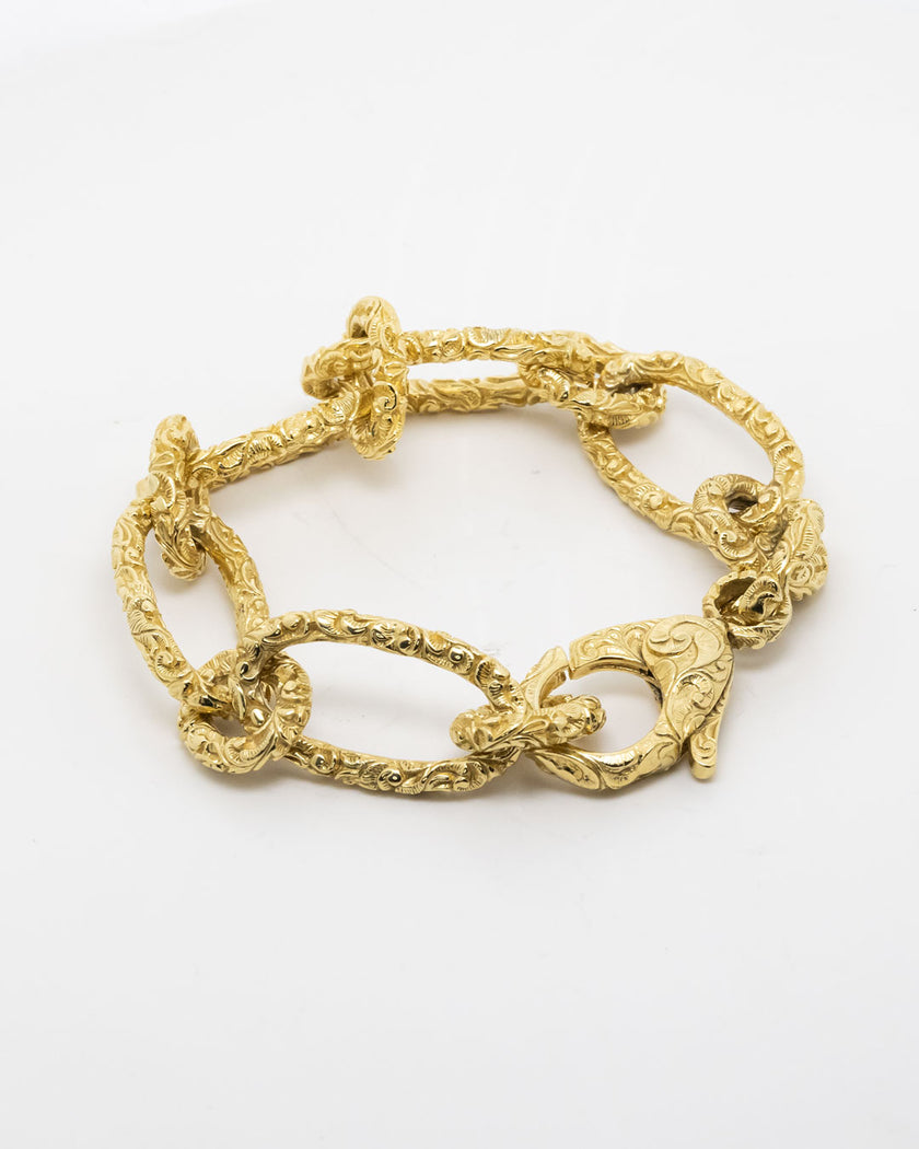 BRACCIALE GROUMETTE OVALI DORATO