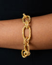 BRACCIALE GROUMETTE OVALI DORATO