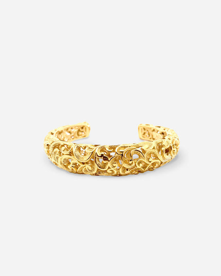 BRACCIALE OPERA A MANETTA BOMBATA DORATO