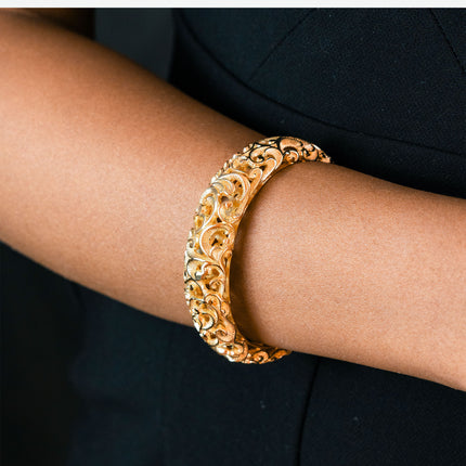 BRACCIALE OPERA A MANETTA BOMBATA DORATO