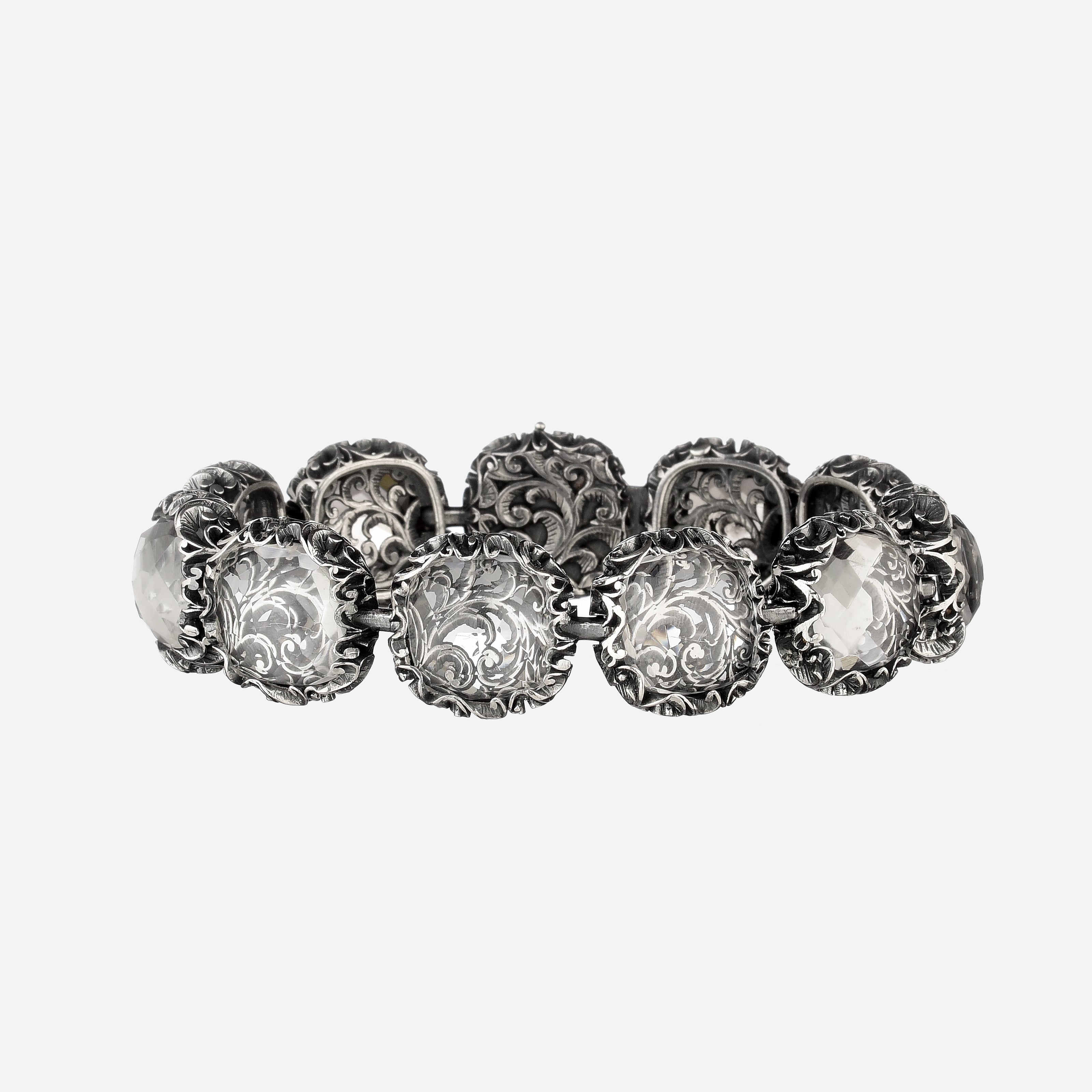 Moonlight bracelet with 10 cabochon stones