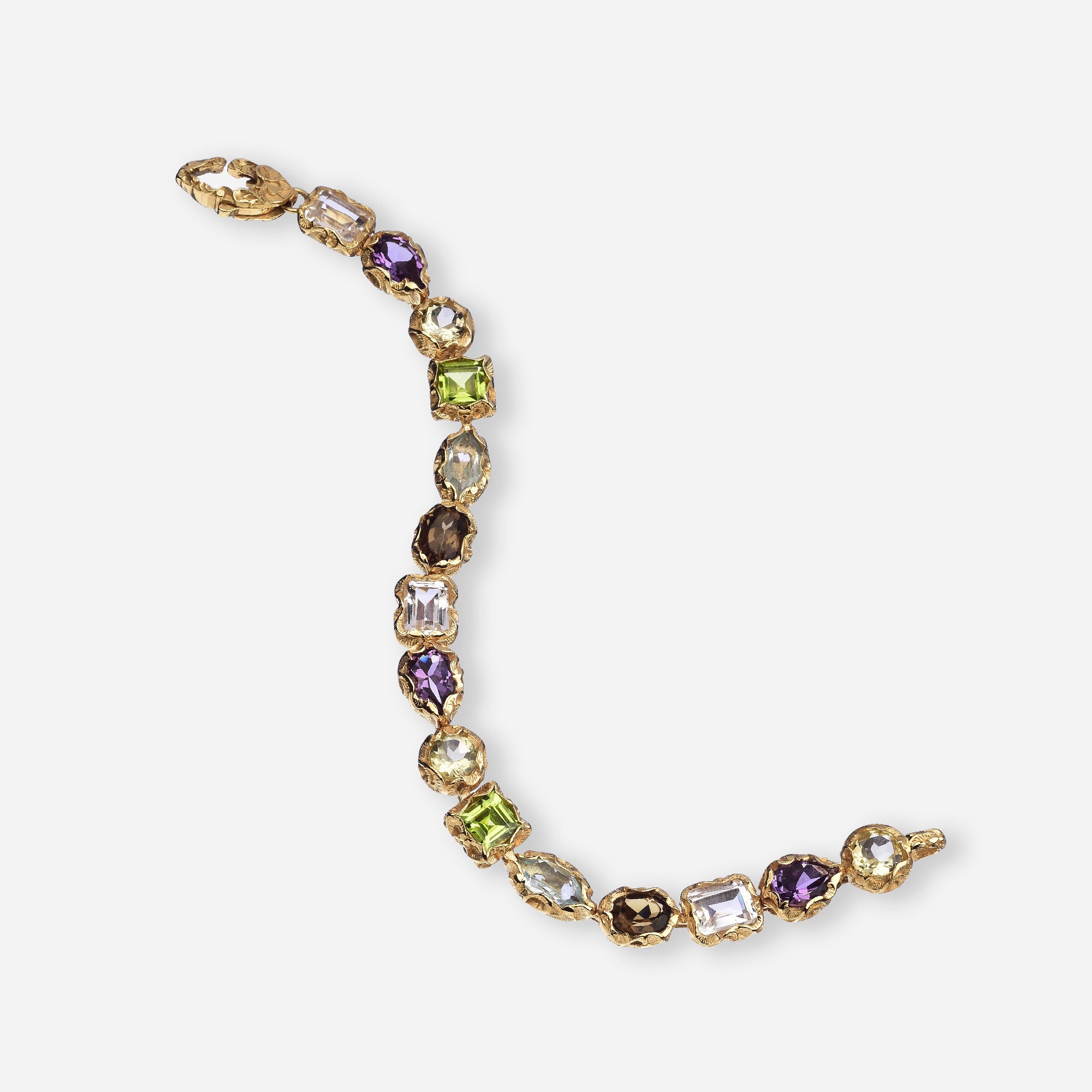 BRACCIALE TENNIS DORATO MIXED CUT