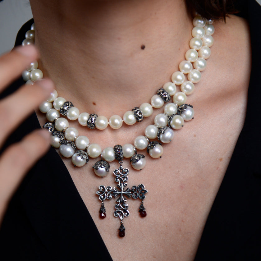 COLLANA DI PERLE DOPPIO FILO