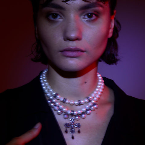 COLLANA DI PERLE DOPPIO FILO