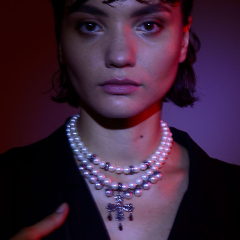 COLLANA DI PERLE DOPPIO FILO