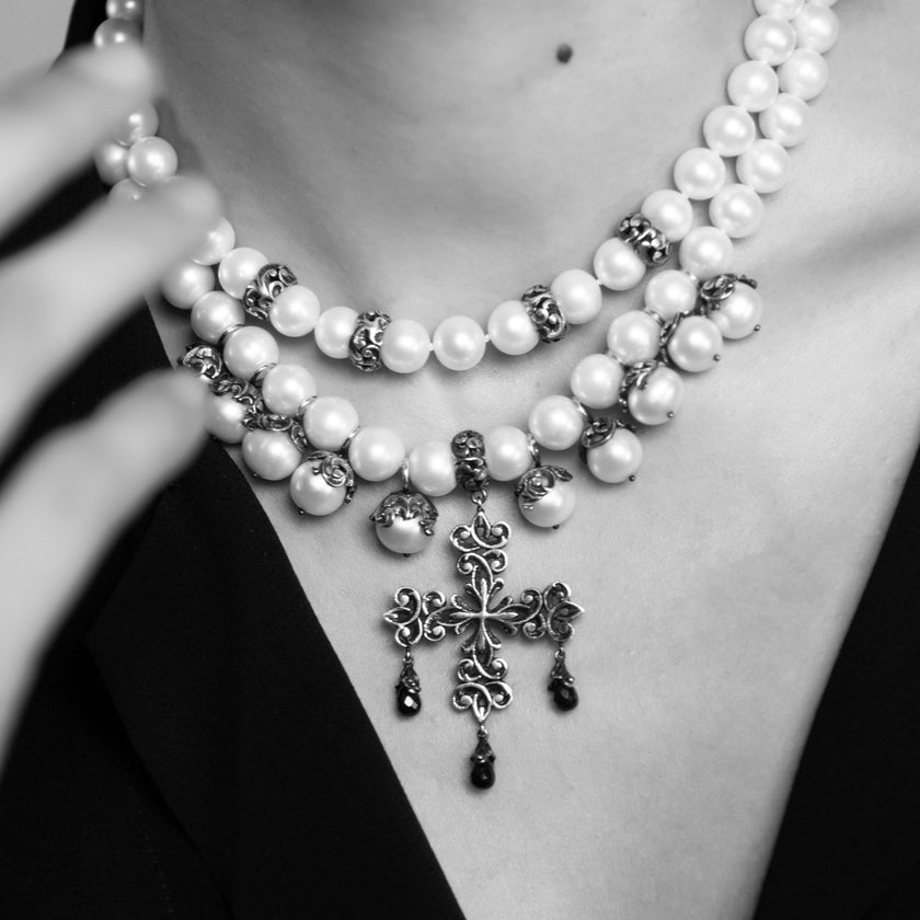 COLLANA DI PERLE DOPPIO FILO