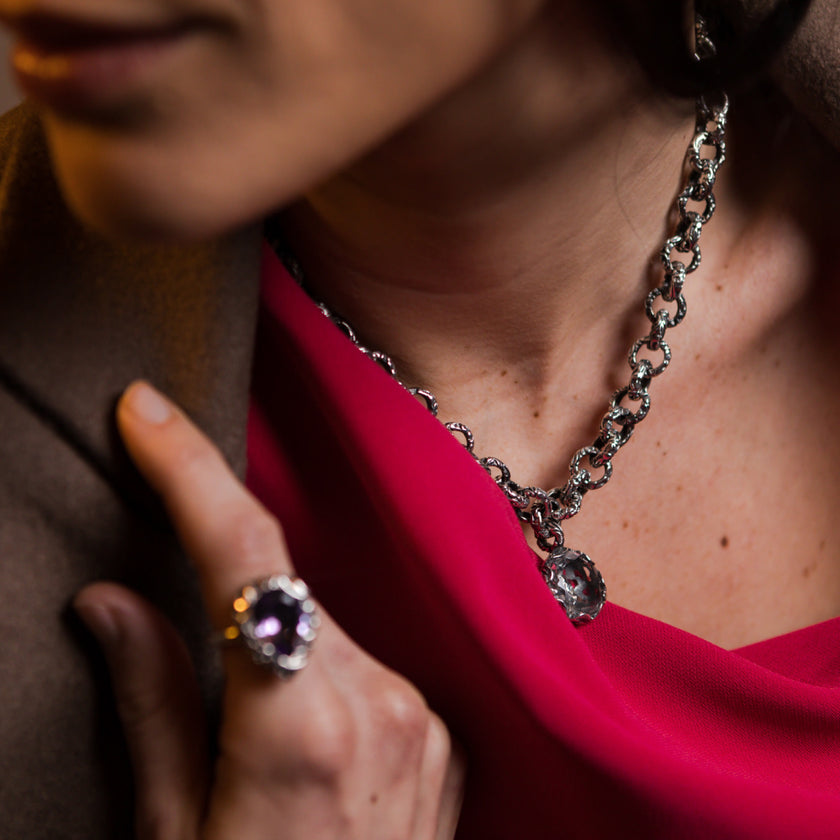 COLLANA ROLÒ CIONDOLO ROUND