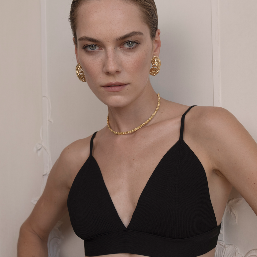 COLLANA CHOKER RIGIDA DORATA