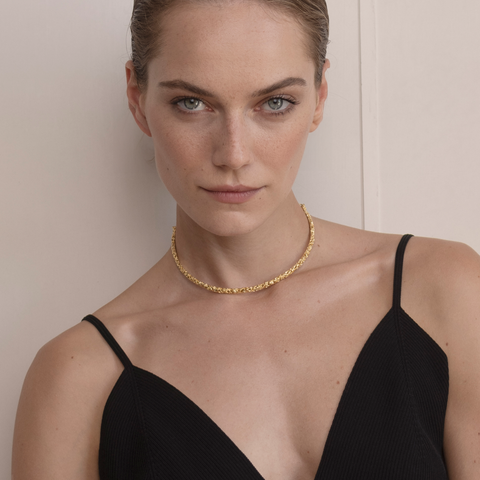 COLLANA CHOKER RIGIDA DORATA