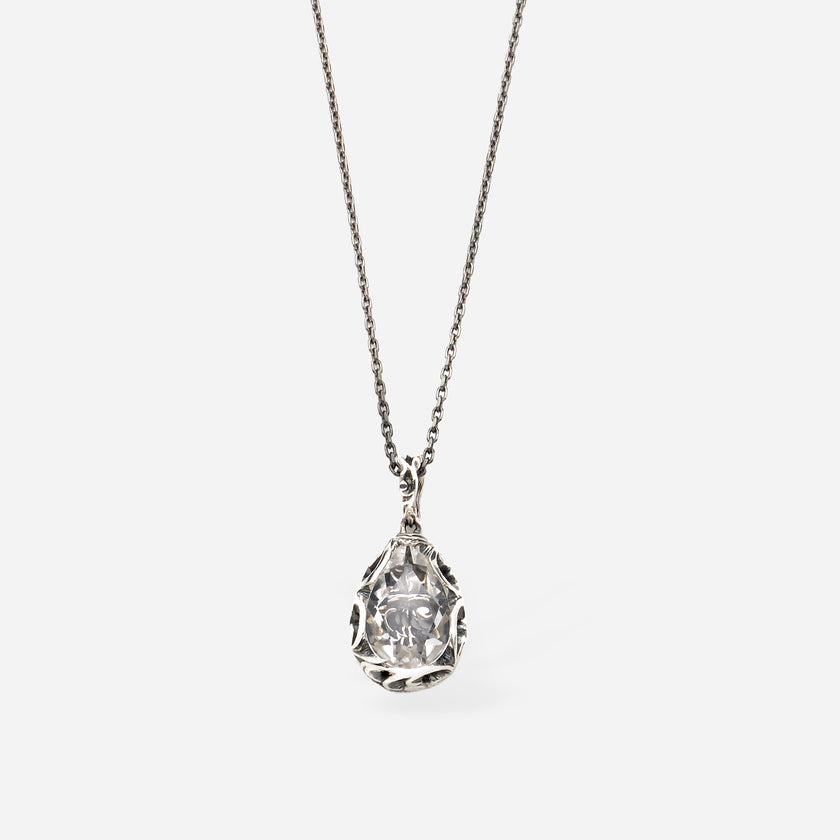 Collana con ciondolo a goccia con pietre preziose naturali all'ingrosso Collana con ciondolo a goccia con pietre preziose naturali all'ingrosso
