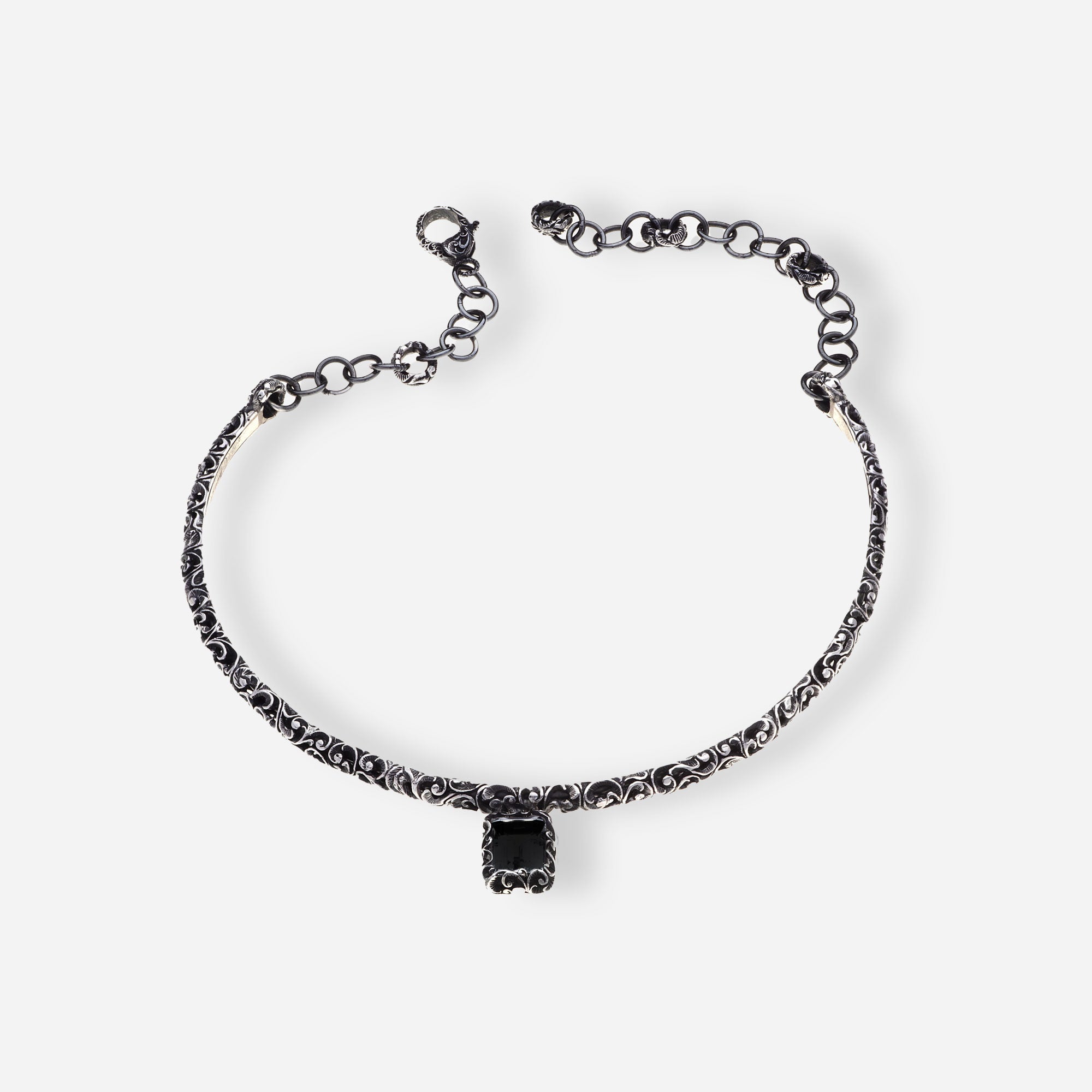 collana con pendente e catena in tessuto - Gioielli - Collane - di collana con pendente e catena in tessuto - Gioielli - Collane - di