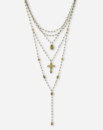 COLLANA ROSARIO 5 FILI DORATA
