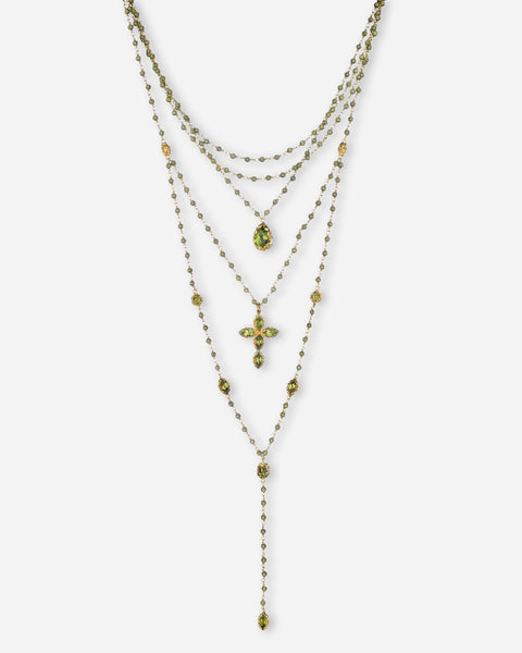 COLLANA ROSARIO 5 FILI DORATA