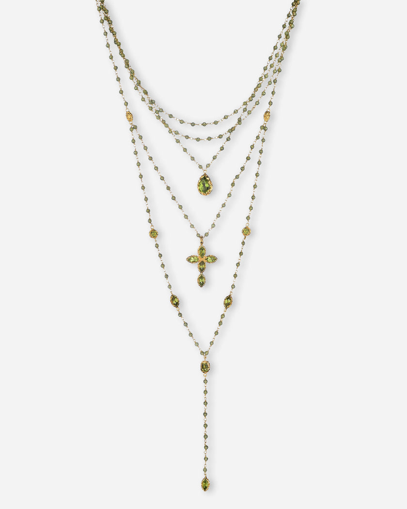 COLLANA ROSARIO 5 FILI DORATA