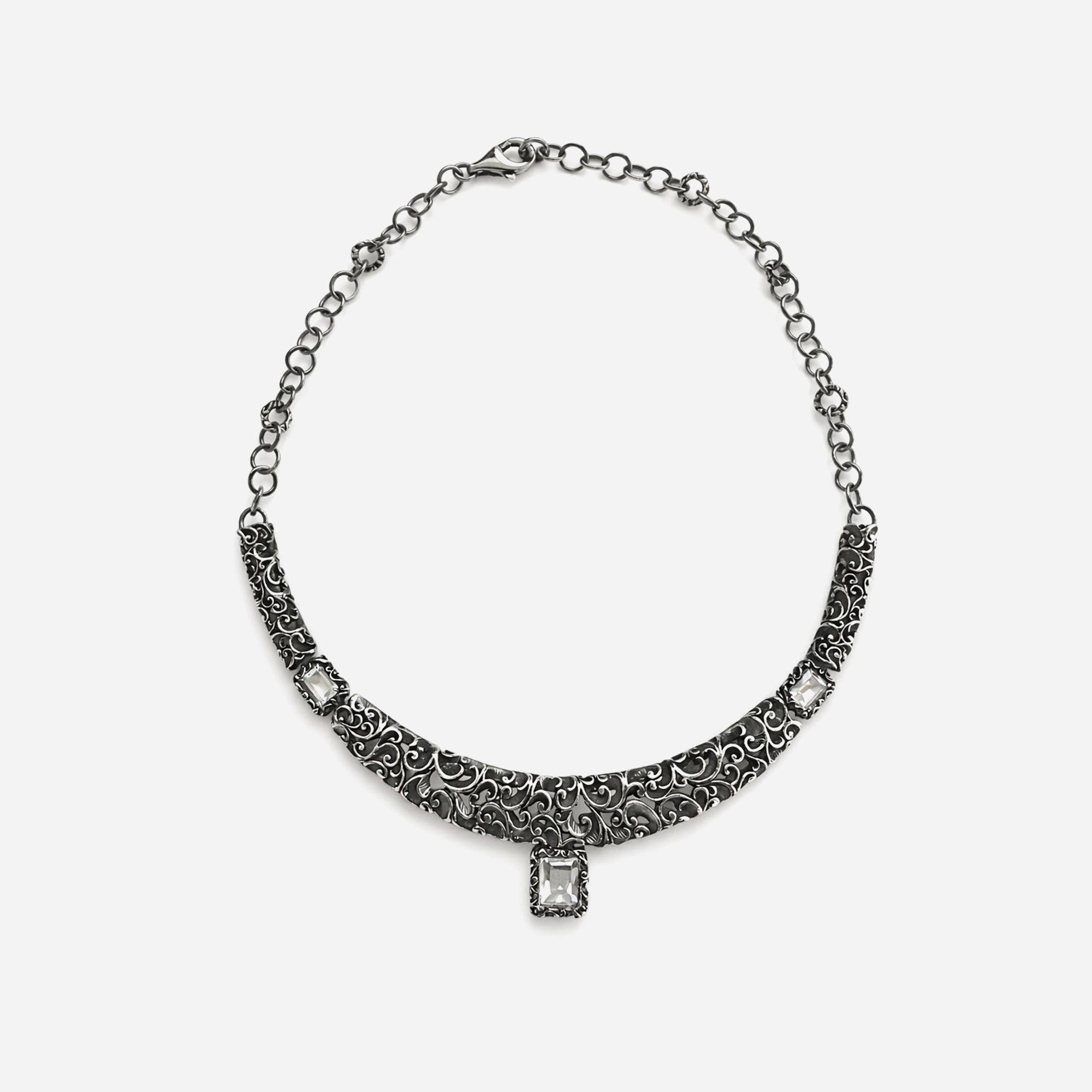 COLLANA GIROCOLLO CRISTALLO DI ROCCA