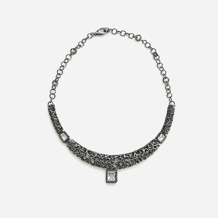 COLLANA GIROCOLLO CRISTALLO DI ROCCA